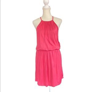 Bershka halter dress in pink size medium EUC
